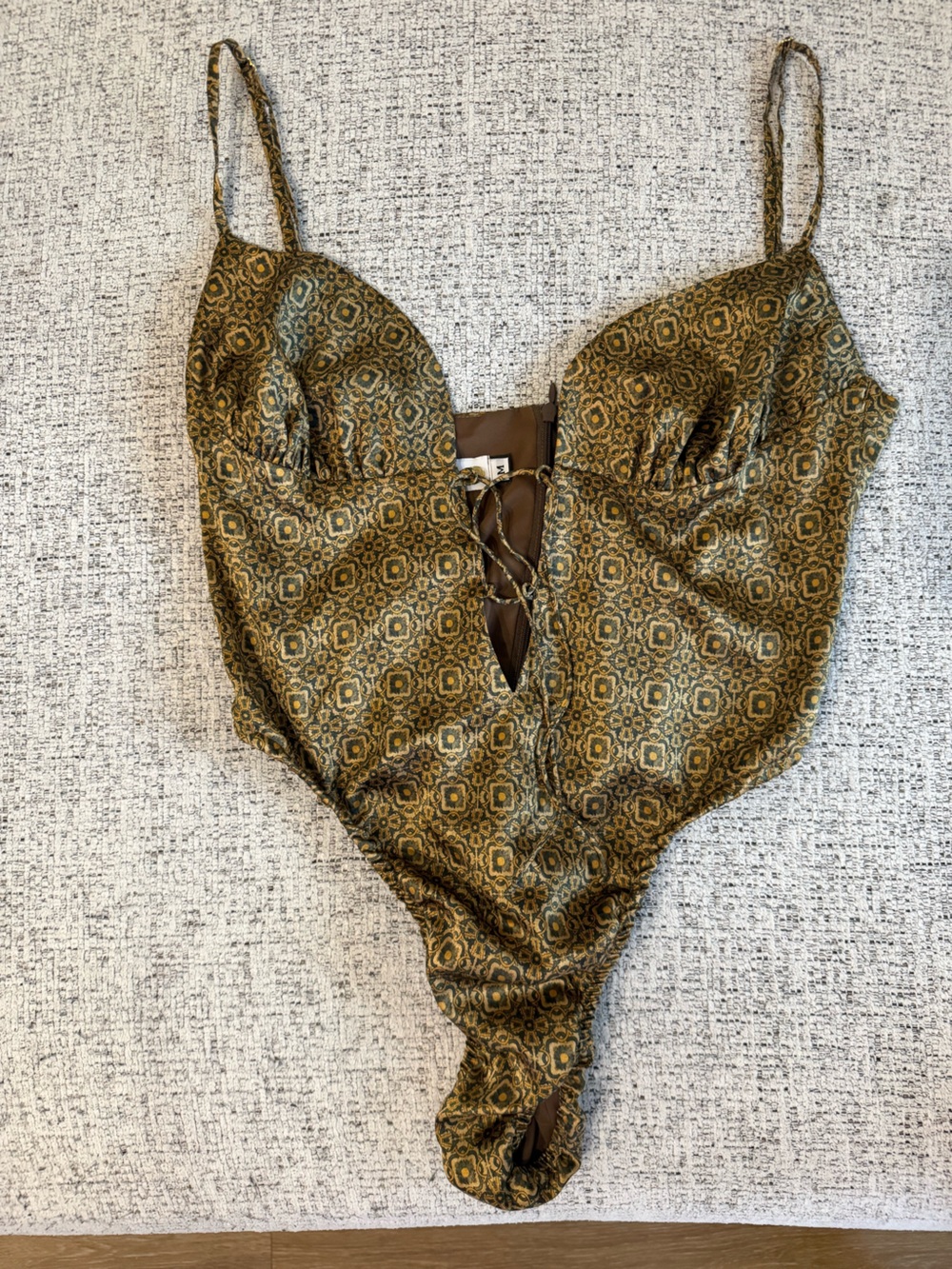 Heavy Manners forget me not silk bodysuit
